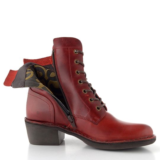 Fly London šněrovací kotník red MILU044FLY