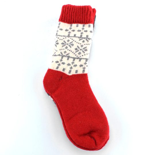 Dámské zimní ponožky s vlnou 2 páry červené/šedé 37811