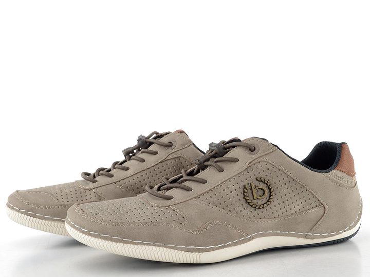 Bugatti béžové kombinované polobotky 321-48010-5000