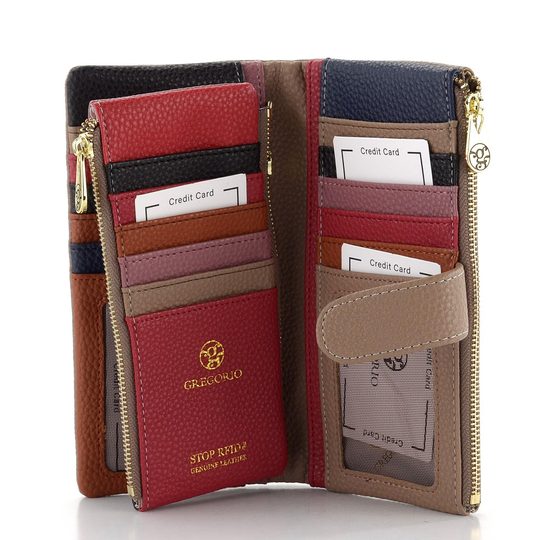 Dámská peněženka s odepínatelným pouzdrem béžová/barevná LCY-1949