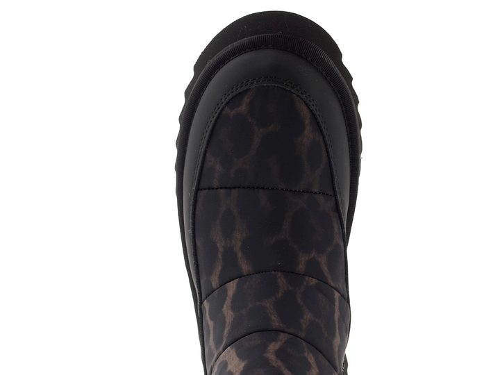 Tamaris prošívaný kotník na platformě black/leopard 1-26810-45