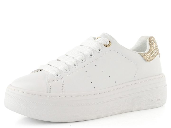 Tamaris tenisky na platforme white/champagne 1-23755-45