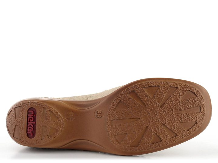 Rieker komfortné béžové baleríny 41398-60