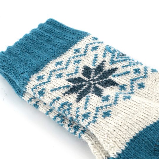 Voxx ponožky s alpaka a merino vlnou tyrkys/světlá