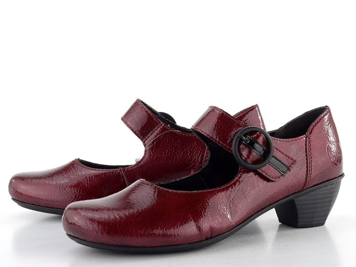 Rieker lodičky s priehlavkovým pásikom červené 41756-33