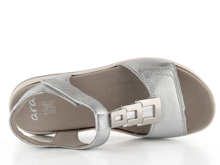 Ara dámske sandále s T-pásikom Osaka Silber 12-34804-12