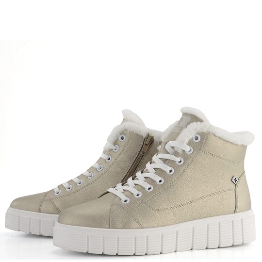 Rieker Revolution členková obuv na platforme svetlá W1071-90