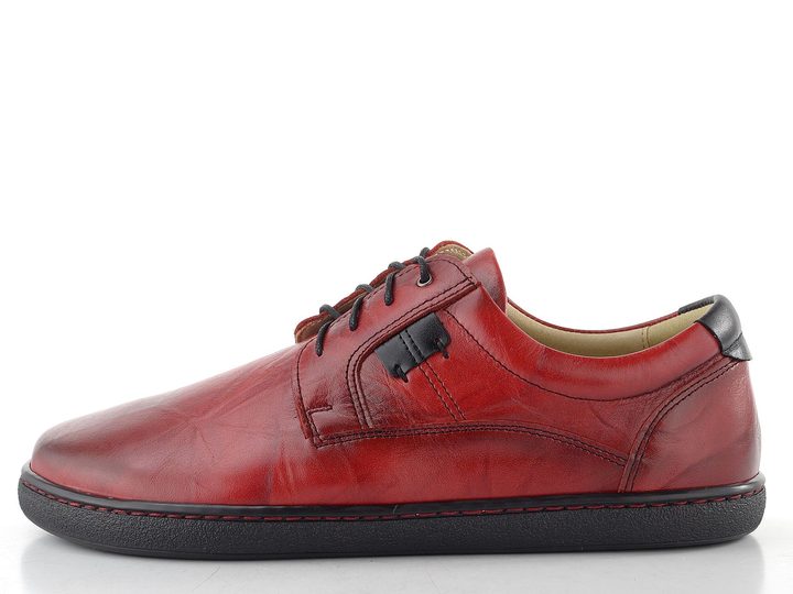 Barton polobotky na šněrování červené 25160