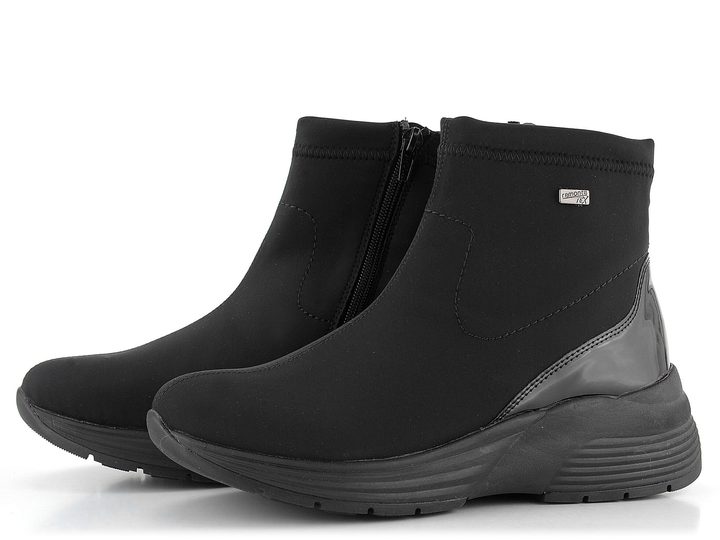 Remonte čierna textilná členková obuv s membránou D6677-03