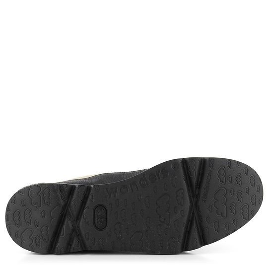 Wonders kotník na platformě s předním zipem Wild Negro/Cream A-2802