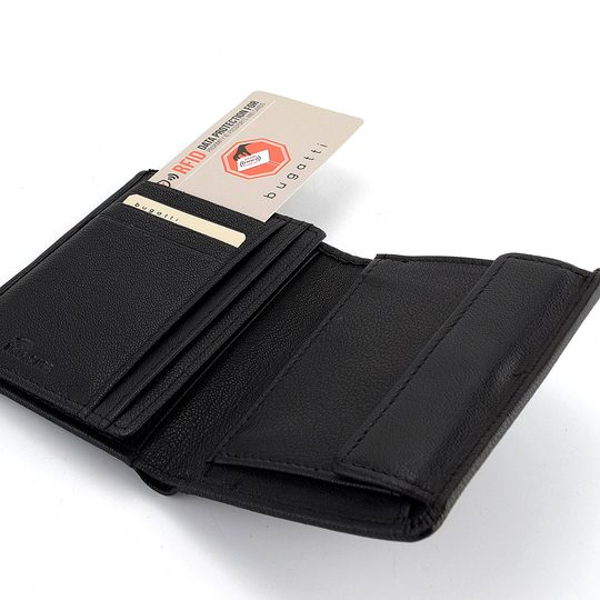 Bugatti pánská peněženka na výšku RFID Black 49133101