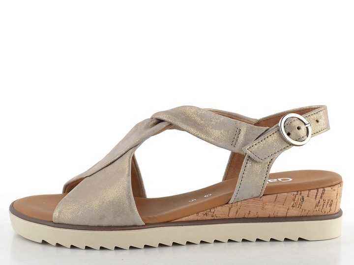 Gabor metalické sandály na klínu Muschel 62.751.95