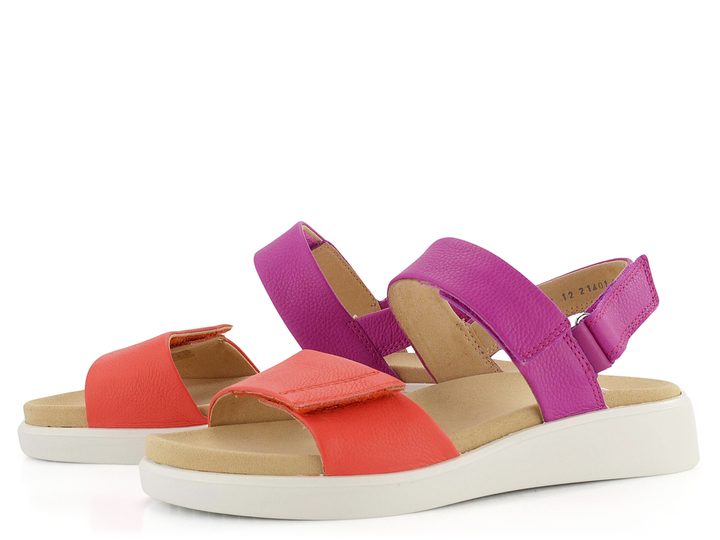 Ara sandále na platforme s klinom Madeira Orange/Pink 12-21401-16