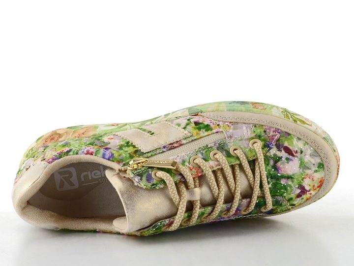 Rieker Sport tenisky na platformě zelené/multi M7711-91