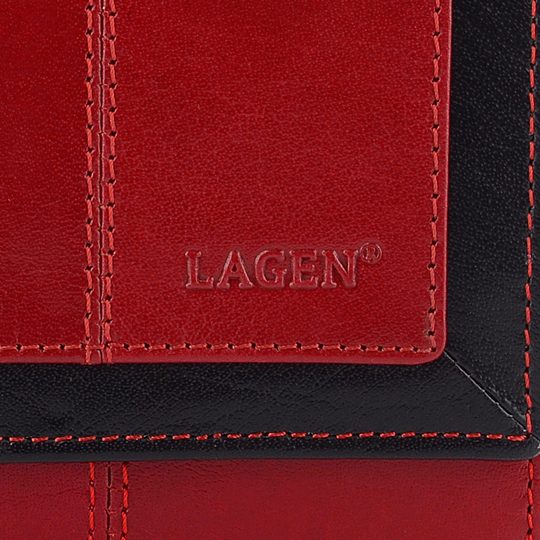 Dámská kožená peněženka červená/černá BLC/4391/419-Red/Black