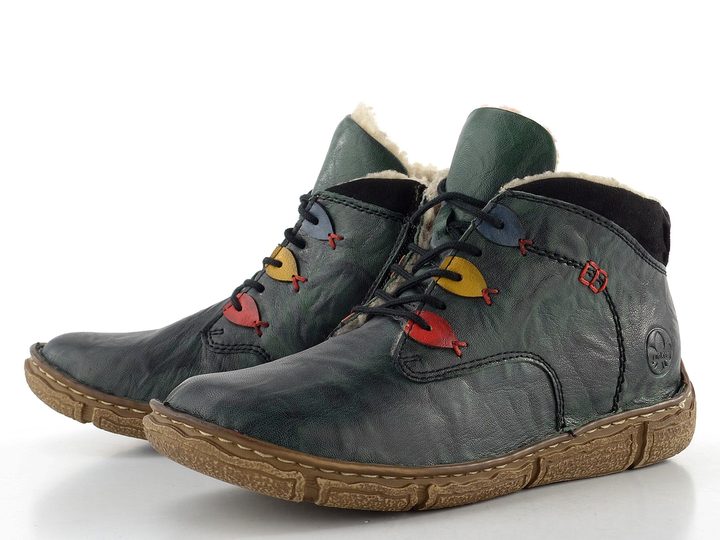 Rieker šněrovací kotník zelený Z3724-54