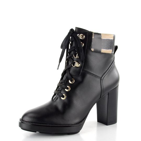 Martinelli elegantné šnurovacie členkové topánky čierne 1501-6566N