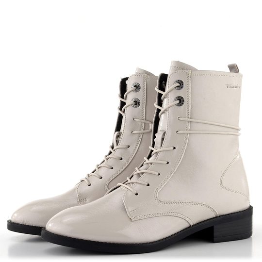 Tamaris světle šedý šněrovací kotník 1-25004-29