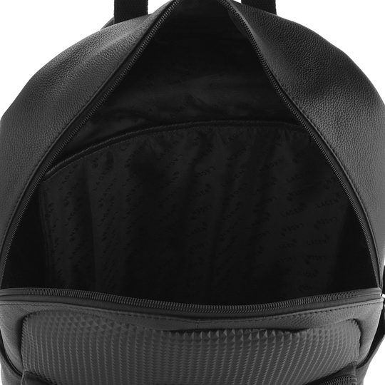 Pánský kožený batoh s plastickým vzorem černý BLC-23/1873