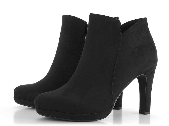Tamaris elegantná členková obuv na podpätku čierna 1-25316-41