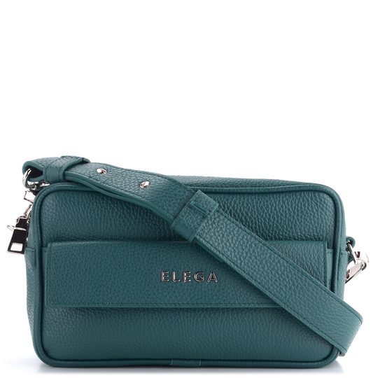 Elega malá crosbody kabelka petrolejová/stříbrné kování 69714