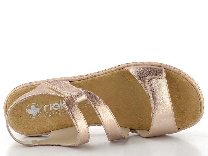 Rieker kožené sandály kupfer 659C7-89