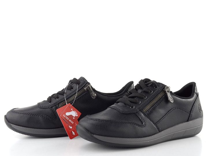 Rieker tenisky se zipy černé N1100-00