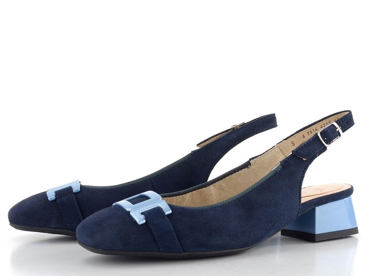 Ara širšie semišové lodičky s voľnou pätou Graz Night 12-20404-14