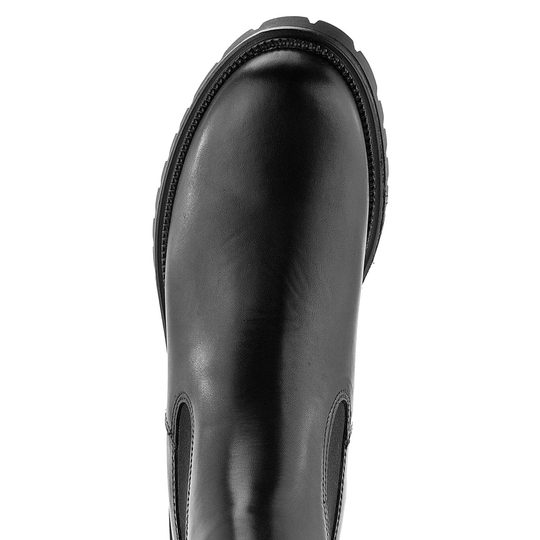 Tamaris černý kožený chelsea kotník 1-25427-41