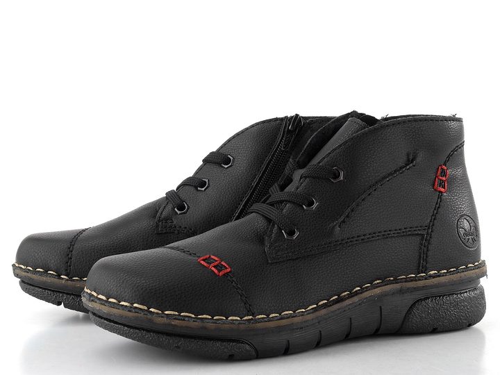 Rieker šněrovací kotník černý 73301-00