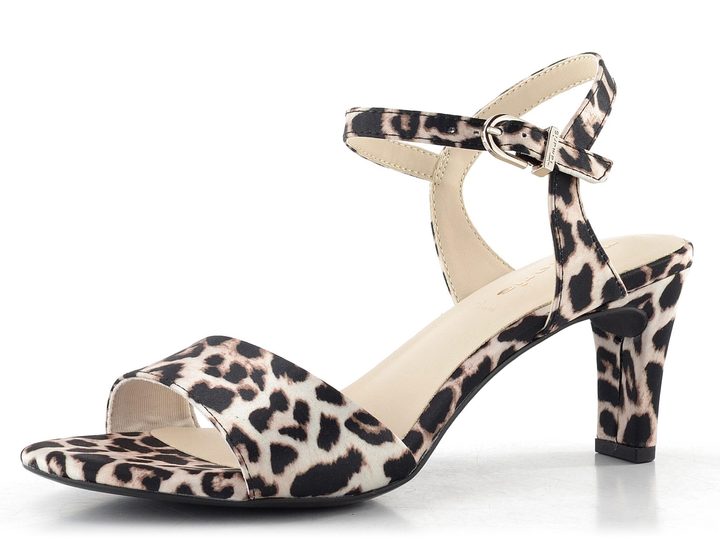 Tamaris sandály na podpatku leopard 1-28028-42