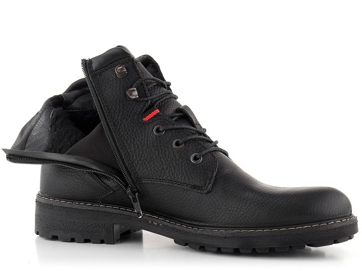 Ara pánska kožená členková obuv s Gore-Tex Black Frederik 11-24705-61