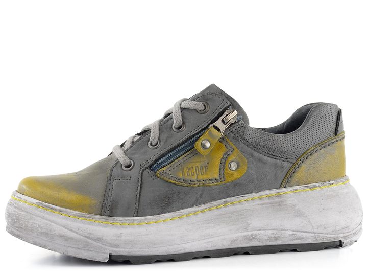 Kacper poltopánky na platforme žlté/šedé 2-6488