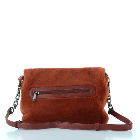 Bulaggi kožešinková crossbody kabelka cihlová BU30-261424