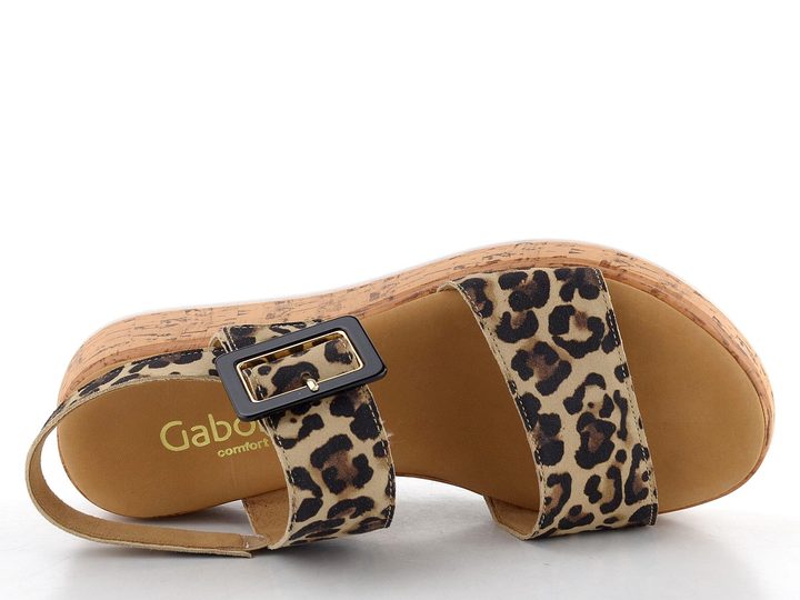 Gabor sandály na platformě se zvířecím vzorem luchs/natur 62.744.90