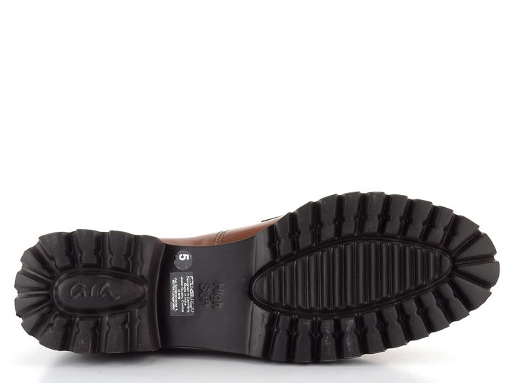 Ara užší kožené mokasíny Kent Cognac 12-31241-09