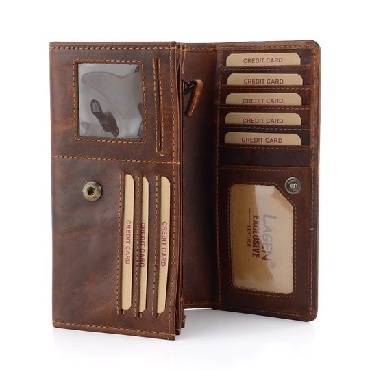 Lagen dámská peněženka stínovaná hnědá V-102/M