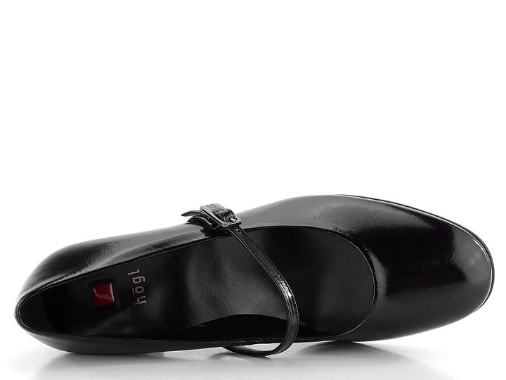 Högl čierne lodičky s priehlavkovým pásikom 8-104210