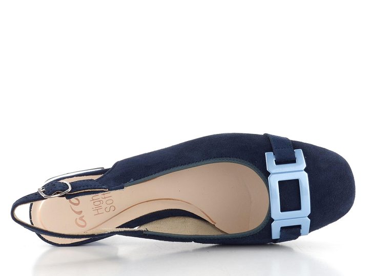 Ara širšie semišové lodičky s voľnou pätou Graz Night 12-20404-14