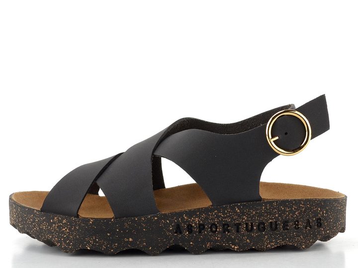 Asportuguesas sandály Cusk black P018278000