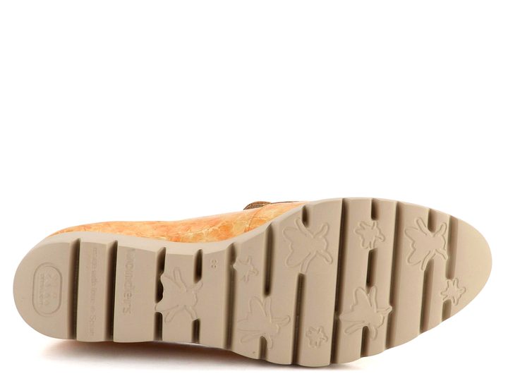 Wonders slip-on polobotky na klínku Apricot C-33311