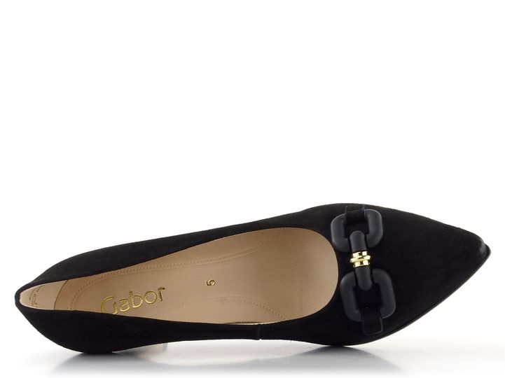 Gabor semišové čierne lodičky 21.382.17