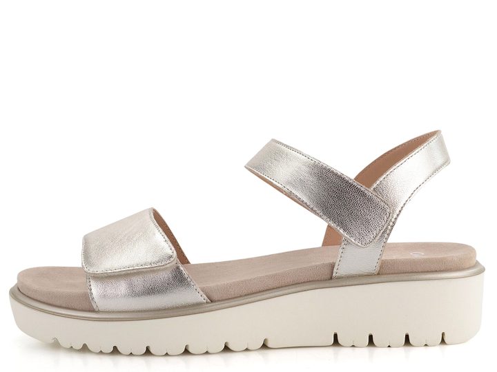 Ara sandály na platformě s klínkem Bilbao Platin 12-33518-11