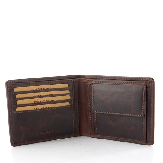 Pánská peněženka s ražbou jízdního kola brown 66-3701/M