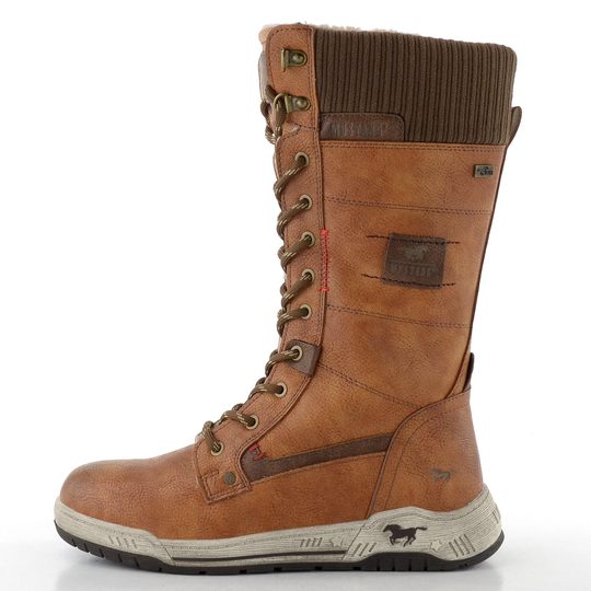 Mustang šněrovací kozačky cognac 15M0092006