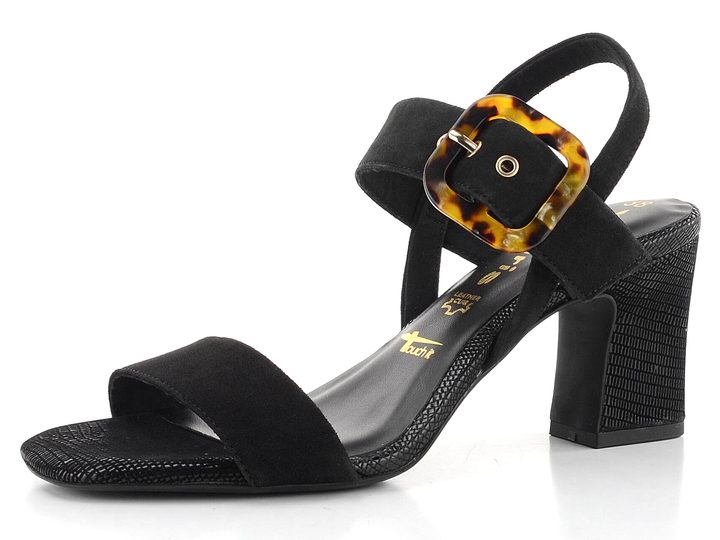 Tamaris čierne elegantné sandále so sponou 1-28354-26