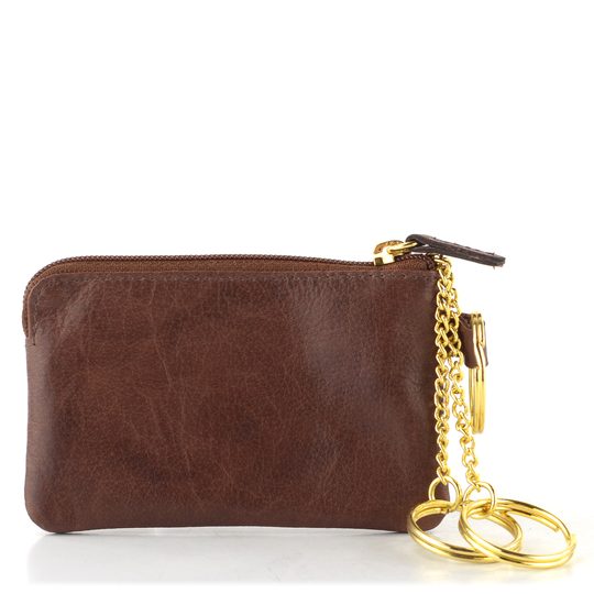 Klíčenka kožená tmavě hnědá LM-187