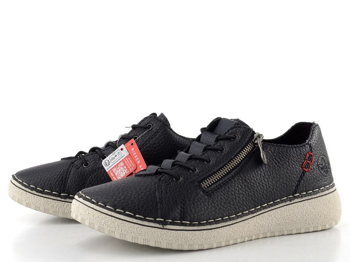 Rieker polobotky se zipem tmavě modré 50965-14