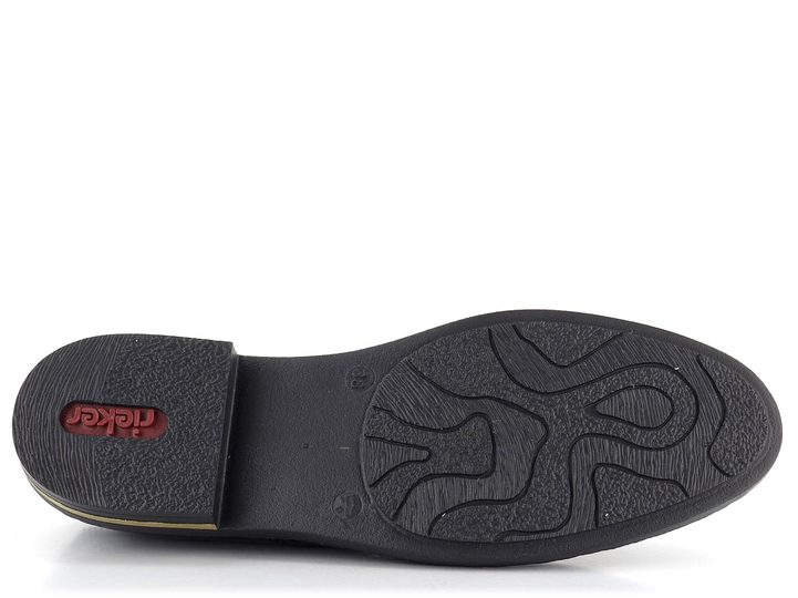 Rieker šnurovacie poltopánky na nízkom podpätku čierne 50618-00