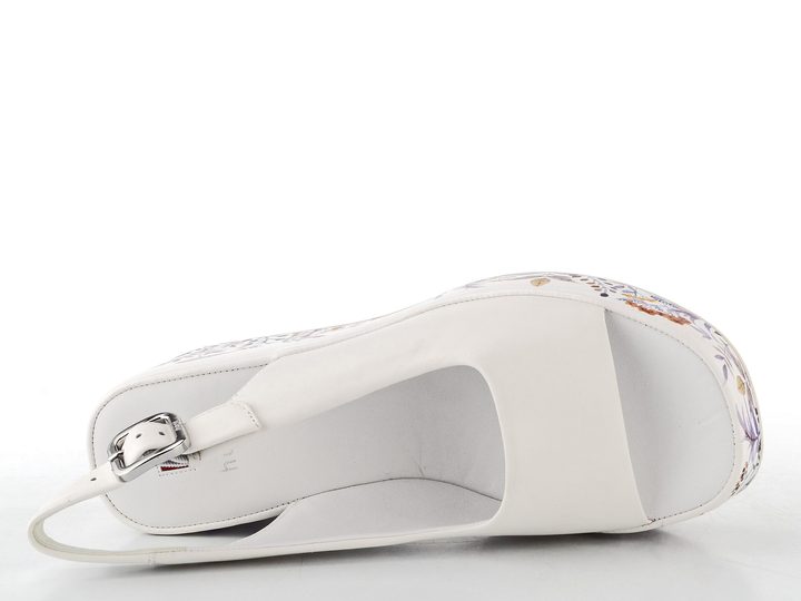 Högl sandály na barevném klínu weiss/multi 1-102519-0299